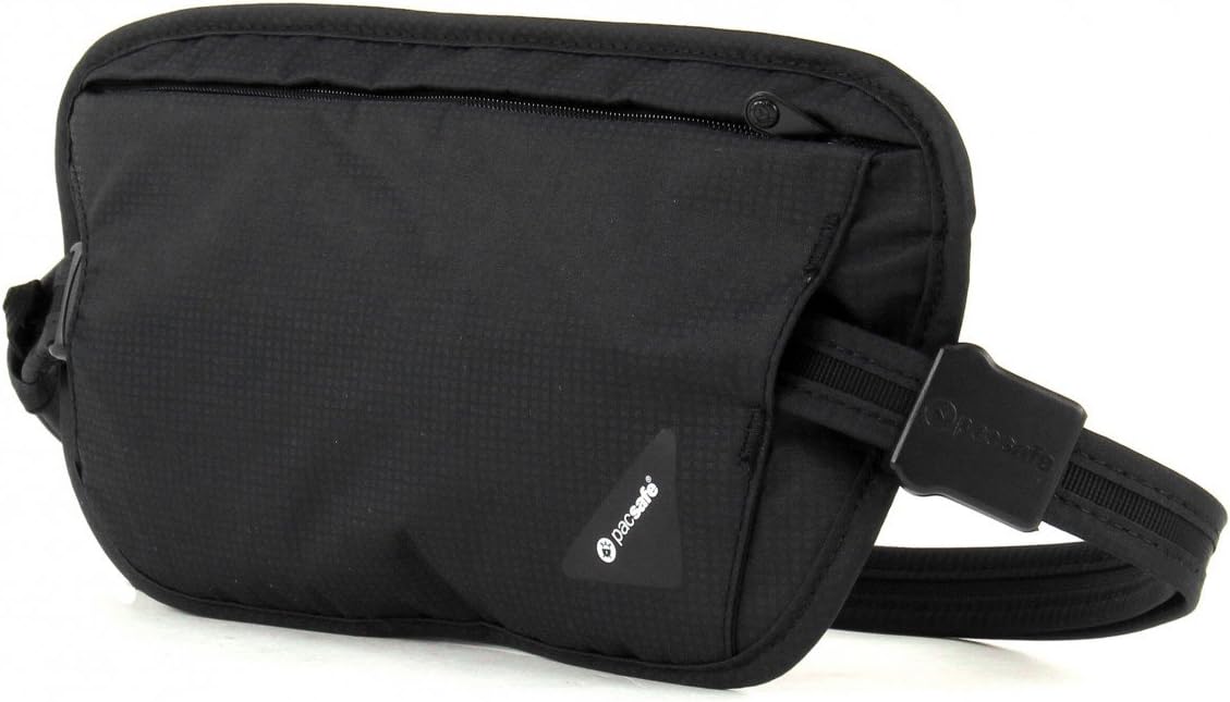 Pacsafe Coversafe X100 Anti-Theft RFID Blocking Waist Wallet, Black