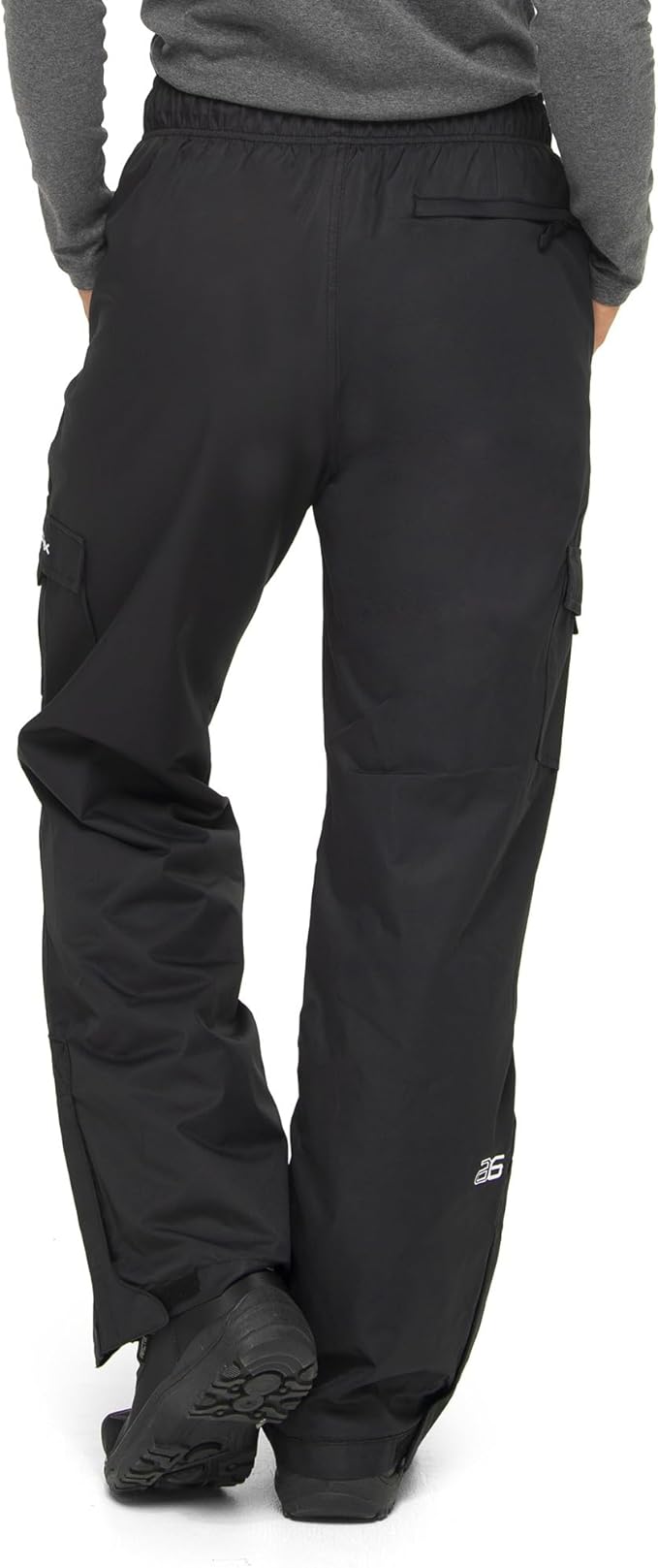 Arctix Women's Lumi Pull Over Fleece Lined Cargo Snow Pants, Black, Large