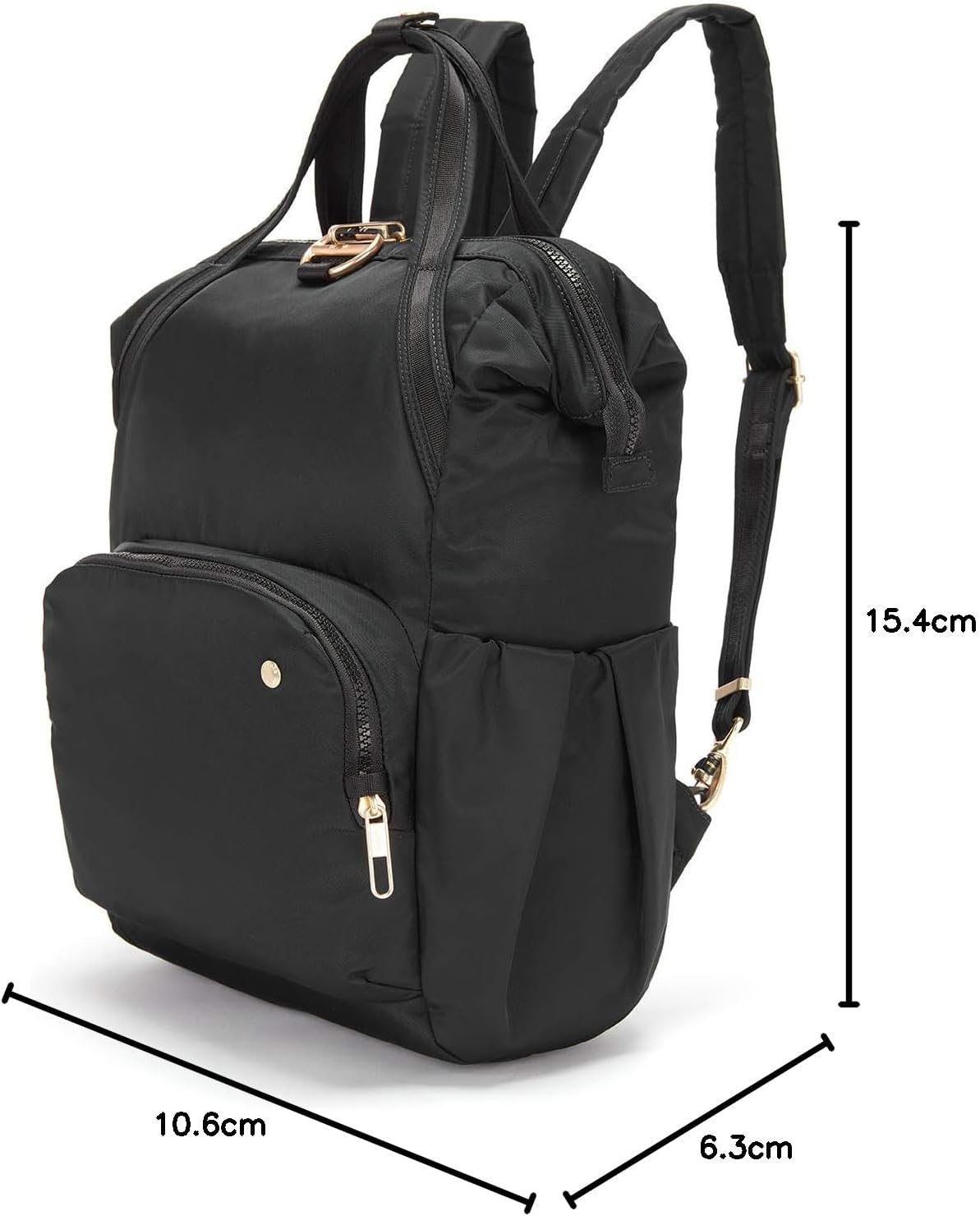 PacSafe Women's Citysafe CX 17L Anti Theft Backpack-Fits 16 inch Laptop, Black, One Size
