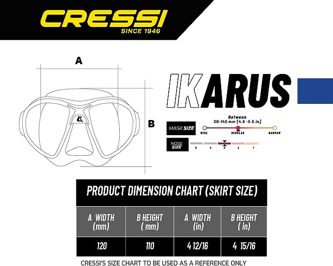 Cressi Adult Snorkeling Kit, Mask & Dry Snorkel