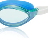 Speedo Unisex-child Swim Goggles Junior Hyper Flyer Ages 6-14, Blue/Jade, One size.