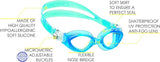 Cressi Young Swim Goggles for Kids Aged 7 to 15- Made of Soft Silicone