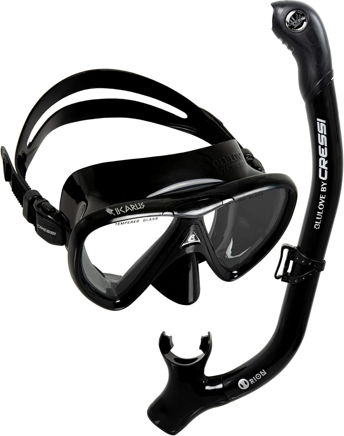 CRESSI Adult Snorkeling Set in Comfortable Pure Silicone, Mask & Semi Dry Snorkel