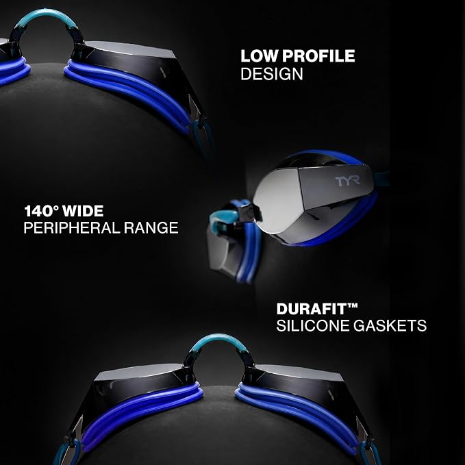 TYR Black Ops Non Mirrored Adult Fit Swim Goggles