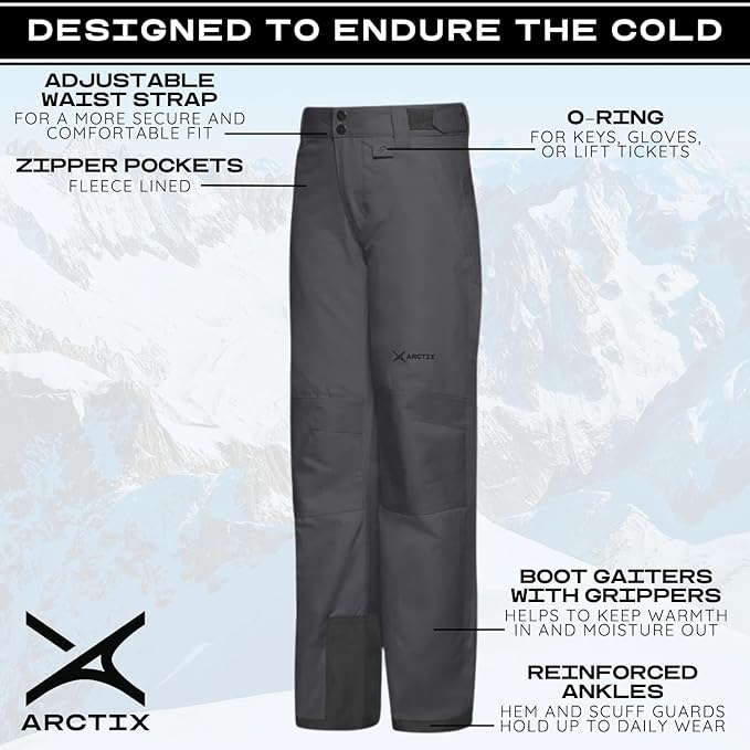 Arctix Kids Snow Pants with Reinforced Knees and Seat