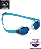 Arena Unisex Python Racing Swim Goggles for Men and Women Anti-Fog No Leak Max Comfort Dual Strap, Mirror/Non-Mirror Lens