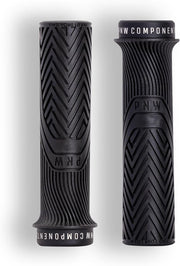 PNW Components Loam MTB Bike Grips, Mountain Bike Handlebar Grips, 25A Tacky Rubber, Ergonomic Trail & Enduro Grip,30mm (Regular), Blackout