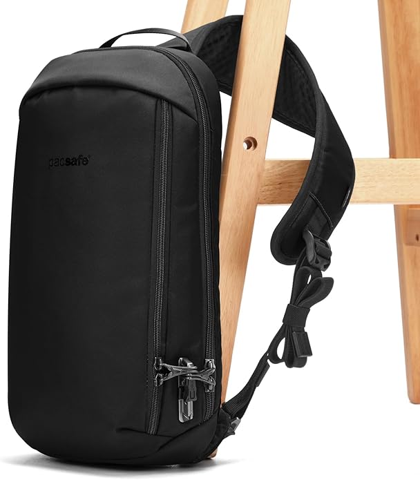 Pacsafe Vibe 325 Anti Theft Crossbody Casual Daypack, Color Black