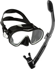 Cressi Single Lens Frameless Scuba Mask & Dry Snorkel for Snorkeling, Scuba Diving, F-Dual & Supernova Dry: Designed in Italy