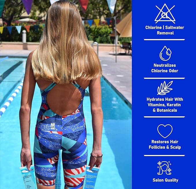 TRISWIM Chlorine Removal Swimmers Shampoo Moisturizing Repairing Hair, 8.5 fl.oz