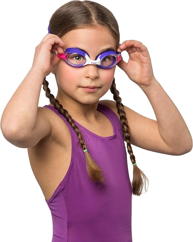 Cressi Colorful Kids Swim Goggles for Boys and Girls 4-8 Years Old - Dolphin 2.0, Starfish