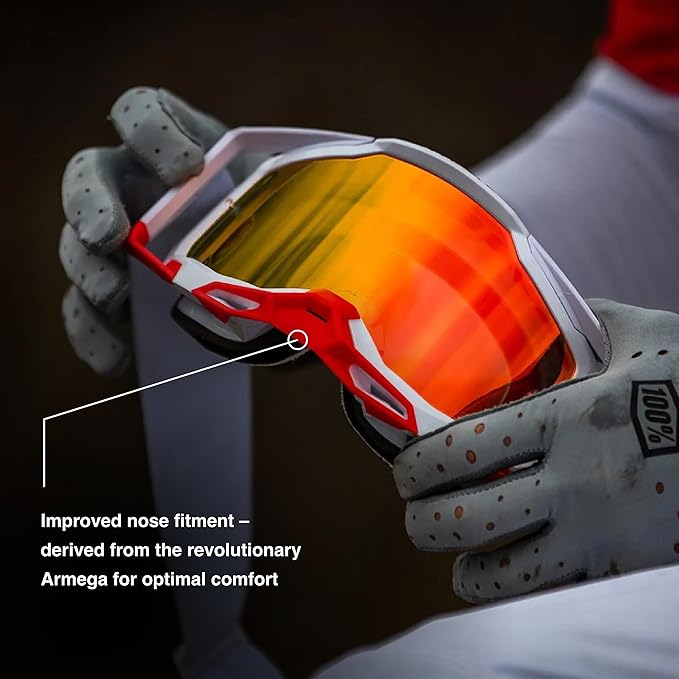 100% STRATA 2 Goggles - Sports Goggles for Motocross & Mountain Biking, Eyewear for Bike Riders - Motocross Goggles for Men