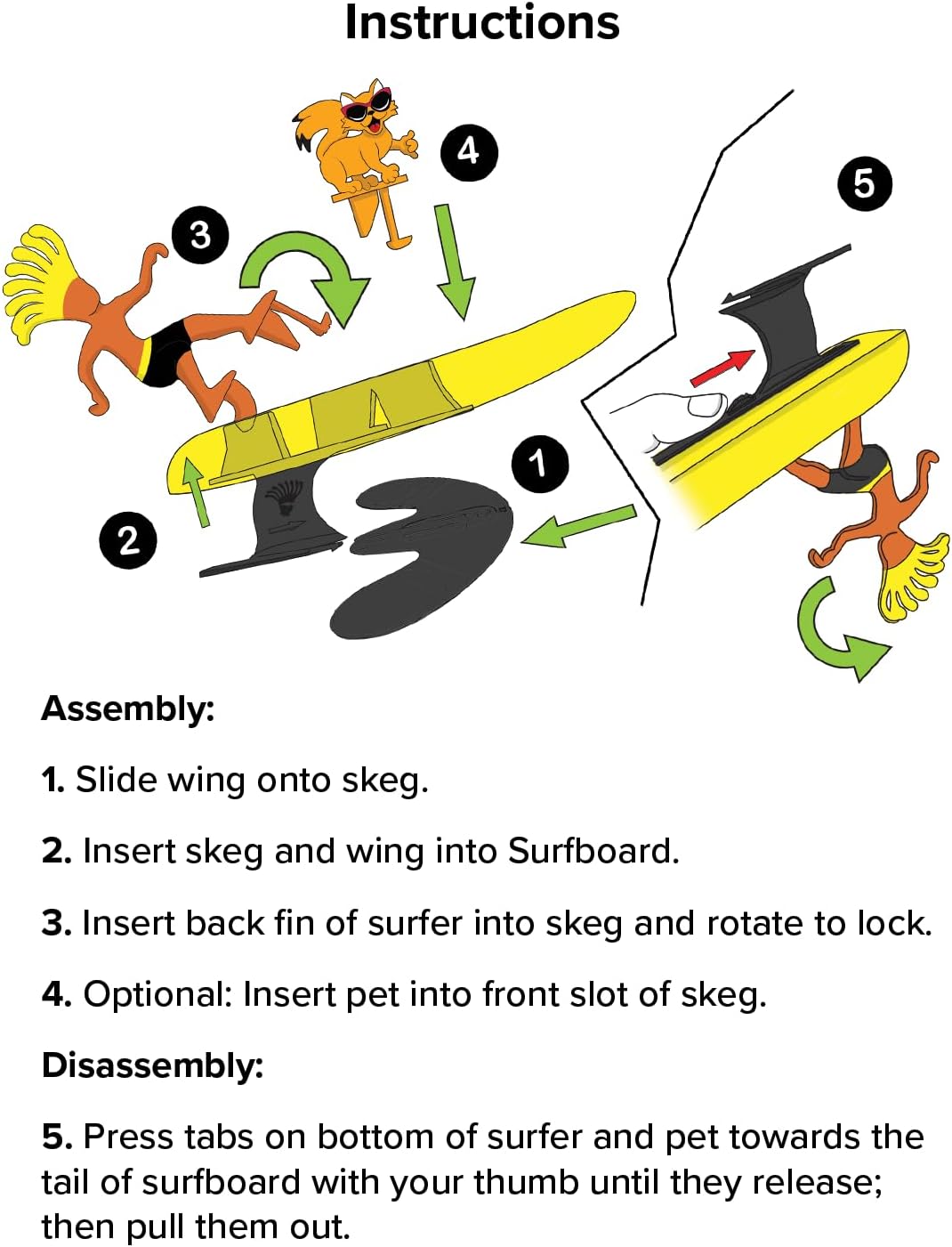 Surfer Dudes Classics Wave Powered Mini-Surfer and Surfboard Toy