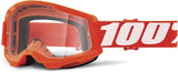100% STRATA 2 Goggles, Sports Goggles for Motocross & Mountain Biking, Eyewear for Bike Riders,Motocross Goggles for Men Clear Lens