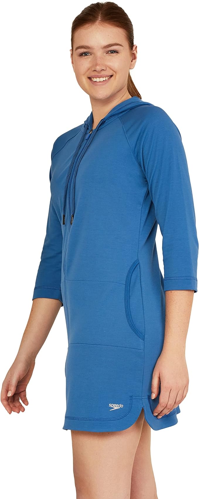 Speedo Women's Hooded Aquatic Fitness Robe and Cover-Up, with Full Front Zip