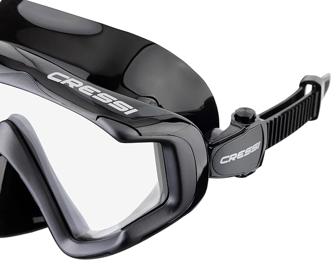 Cressi Perfect View Scuba Diving, Snorkeling Mask in Pure Comfortable Silicone, Available with Different Panoramic Lenses