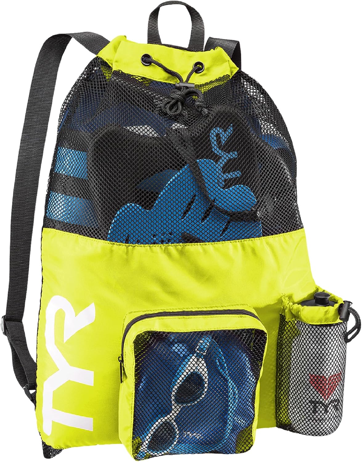 TYR Big Mesh Mummy Backpack for Wet Swimming, Gym, and Workout Gear