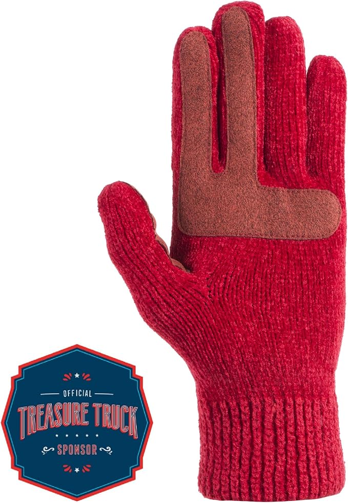 Isotoner Women's Solid Chenille Knit Gloves with Smartouch Technology