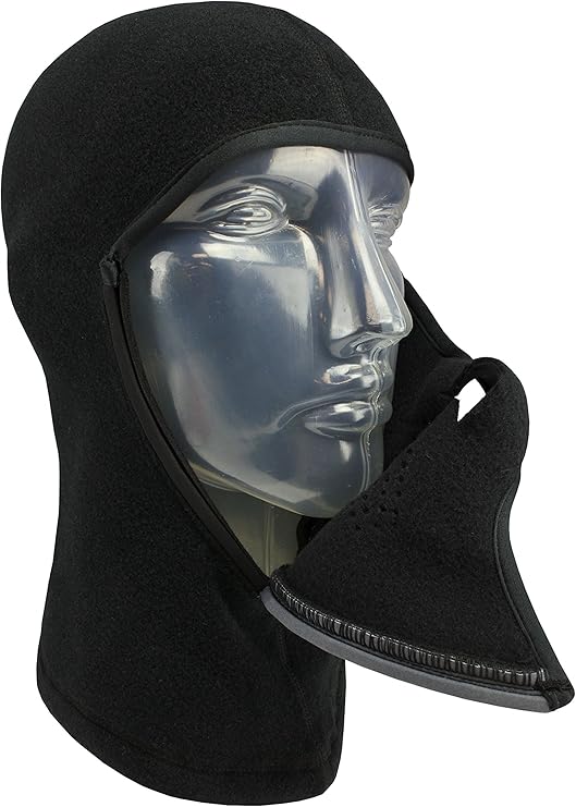 Seirus Innovation Adult Magnemask Convertible Neofleece Cold Weather Mask Combo 3-in-1 Clava with Hood, Face Mask & Neck Warmer, Black, L/XL