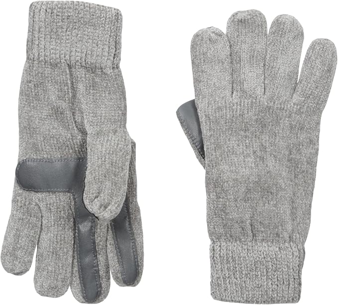 Isotoner Women's Solid Chenille Knit Gloves with Smartouch Technology