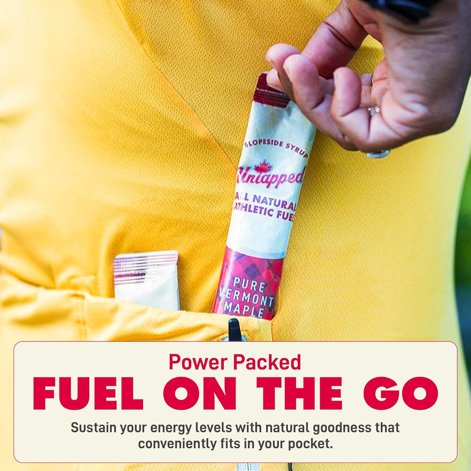 UnTapped Coffee Infused Vermont Maple Syrup Packets for Athletes, Box of 20-1 fl oz, Pure Maple Syrup with Organic Coffee for Natural Endurance Energy, Fuel to Keep You Running Longer