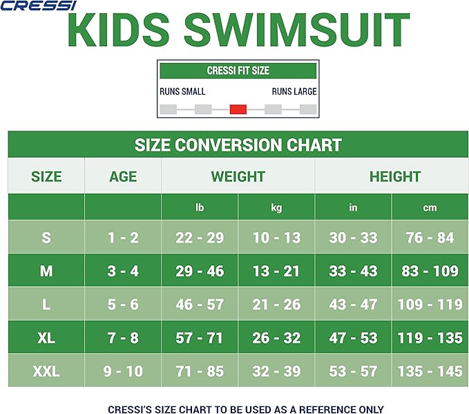 Cressi Kids Short Sleeve Swimsuit in Neoprene 1.5mm for Boys and Girls aged 2 to 10 year
