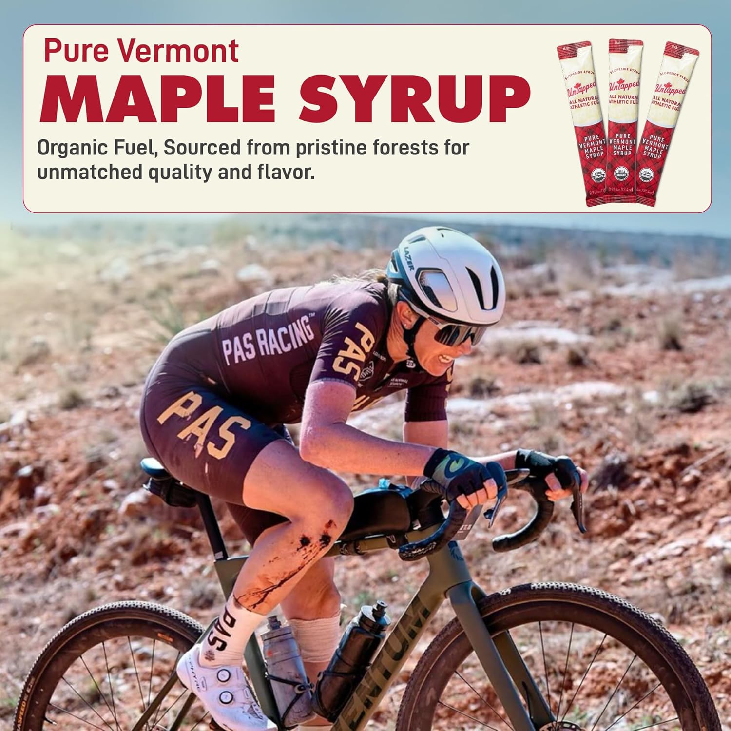 UnTapped Coffee Infused Vermont Maple Syrup Packets for Athletes, Box of 20-1 fl oz, Pure Maple Syrup with Organic Coffee for Natural Endurance Energy, Fuel to Keep You Running Longer