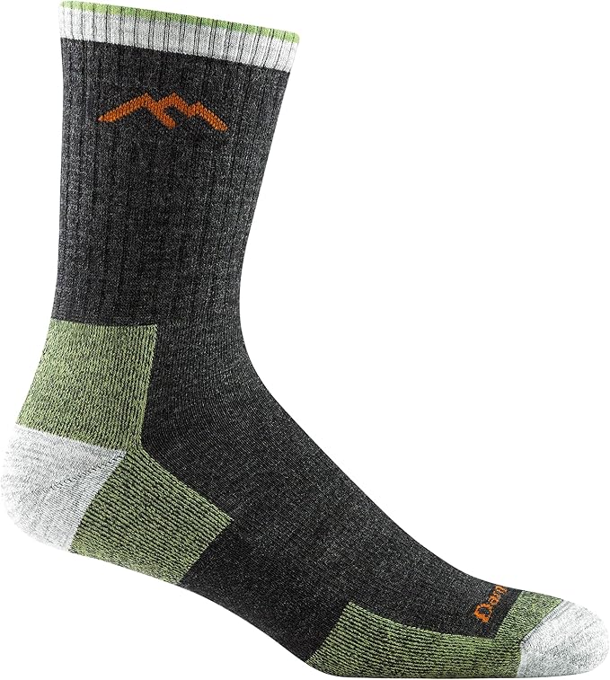 Darn Tough Hiker Midweight Micro Crew Sock with Cushion, Mens Socks for Hiking and Camping, Boot Socks