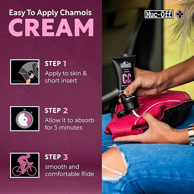 Muc-Off Women Luxury Chamois Cream Cycling, Extreme Skin Lubricant, pH Balanced & Deeply Moisturizing, Ideal for Long Rides