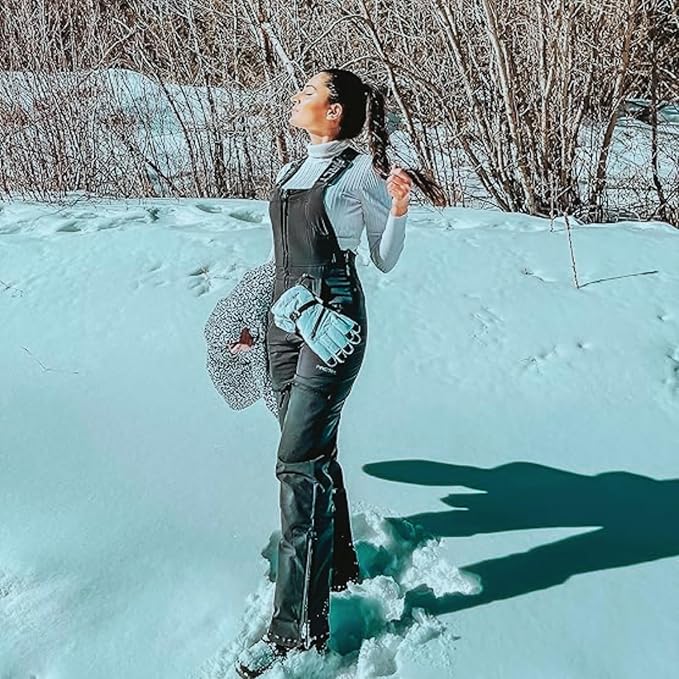 Arctix Women's Essential Insulated Ski Bibs, Water Resistant Snow Pants for Skiing & Snowboarding