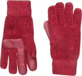 Isotoner Women's Solid Chenille Knit Gloves with Smartouch Technology