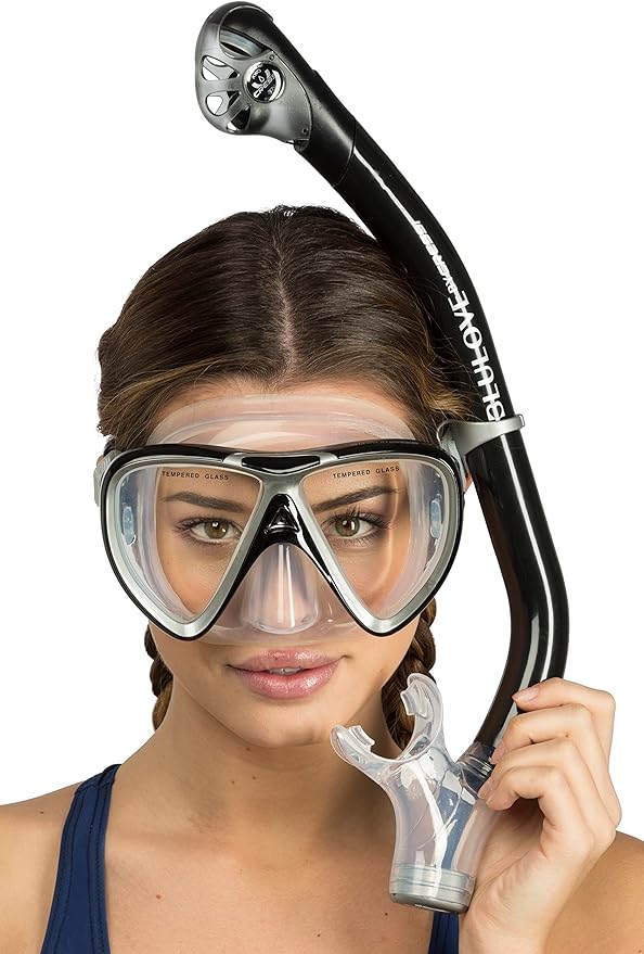 Cressi Adult Snorkeling Kit, Mask & Dry Snorkel
