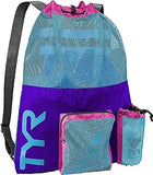 TYR Big Mesh Mummy Backpack for Wet Swimming, Gym, and Workout Gear