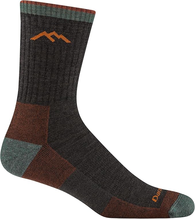 Darn Tough Hiker Midweight Micro Crew Sock with Cushion, Mens Socks for Hiking and Camping, Boot Socks