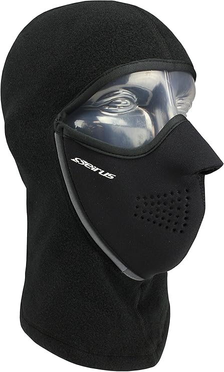 Seirus Innovation Adult Magnemask Convertible Neofleece Cold Weather Mask Combo 3-in-1 Clava with Hood, Face Mask & Neck Warmer, Black, L/XL