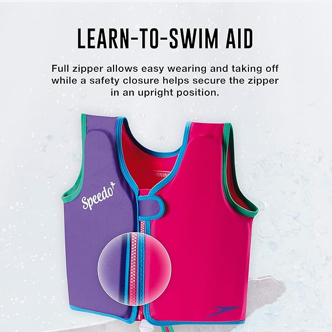 Speedo unisex-child Swim Flotation Classic Life Vest Begin to Swim UPF 50