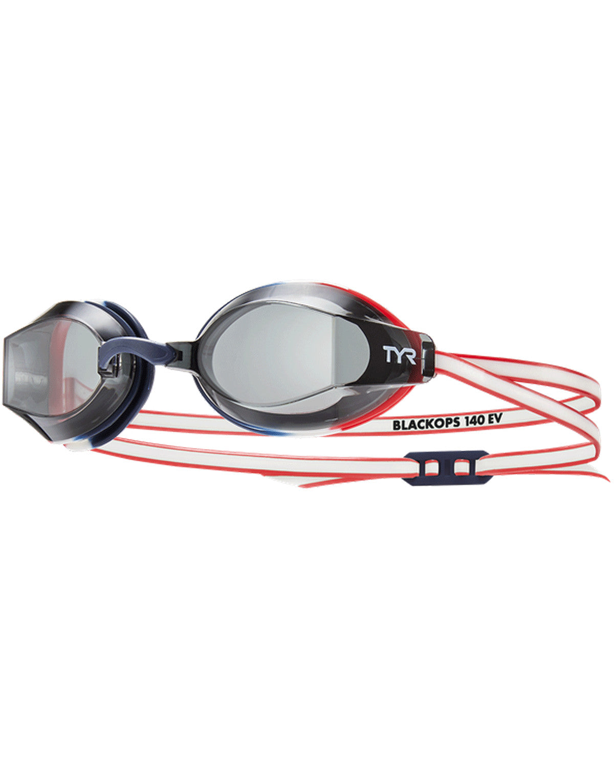 TYR Black Ops EV Racing Goggles Low Profile Competition Ready Swim Goggles with Wide Vision Anti-Fog UV Protection Lenses