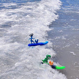 Surfer Dudes Legends & Surfer Pets Wave Powered Mini-Surfer, Pet and Surfboard Beach Toy - Rincon Rex and Santa Cruz