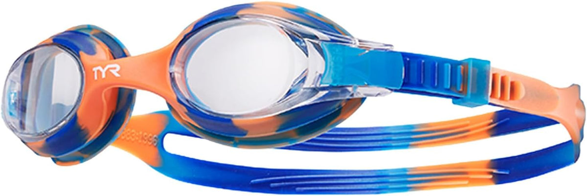 TYR Kids Swimple Goggles for Swimming Anti-Fog UV Eye Protection Safe No-Leak Silicone Gaskets Quick-Adjust Release Button Clear Lens