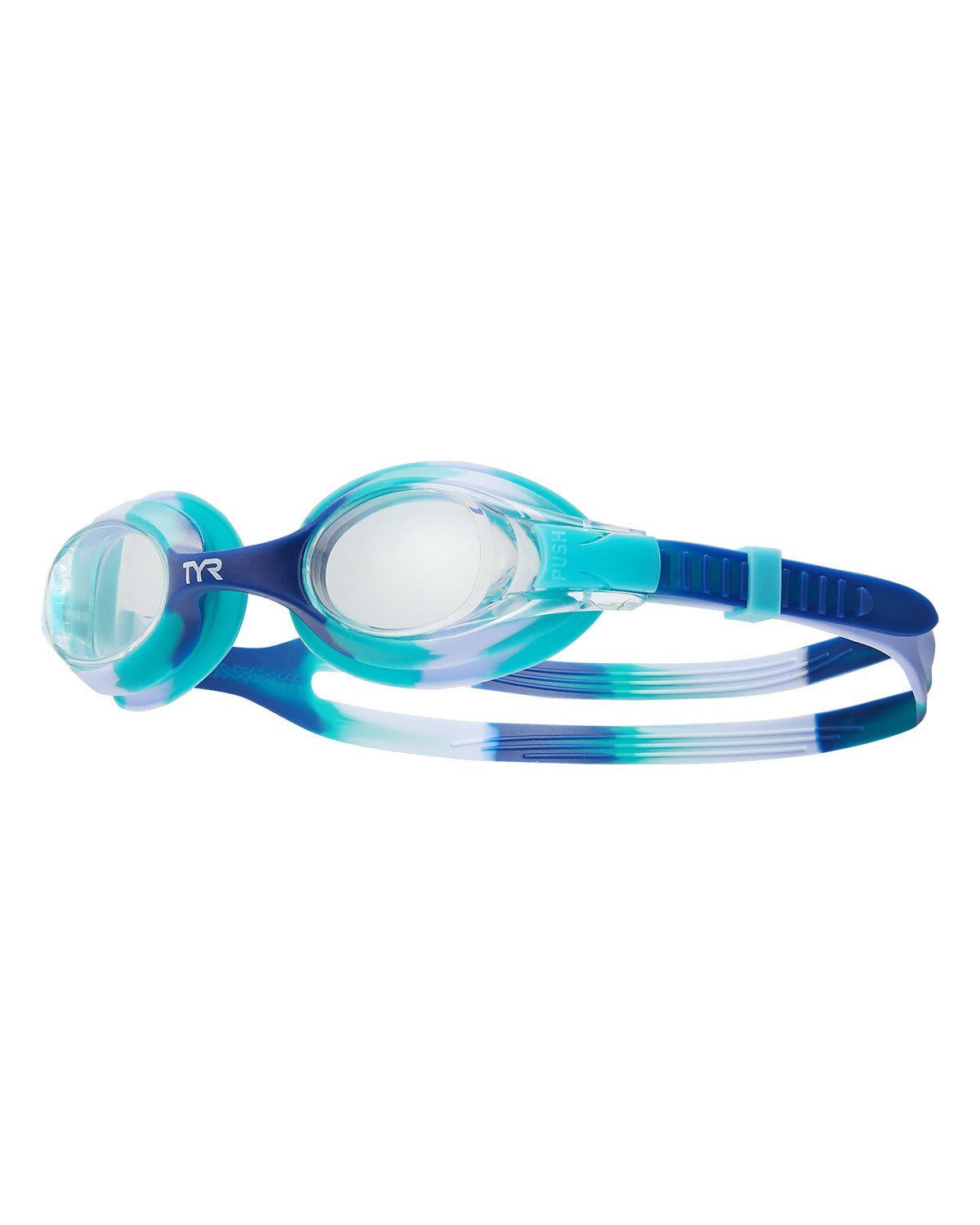 TYR Kids Swimple Goggles for Swimming Anti-Fog UV Eye Protection Safe No-Leak Silicone Gaskets Quick-Adjust Release Button Clear Lens