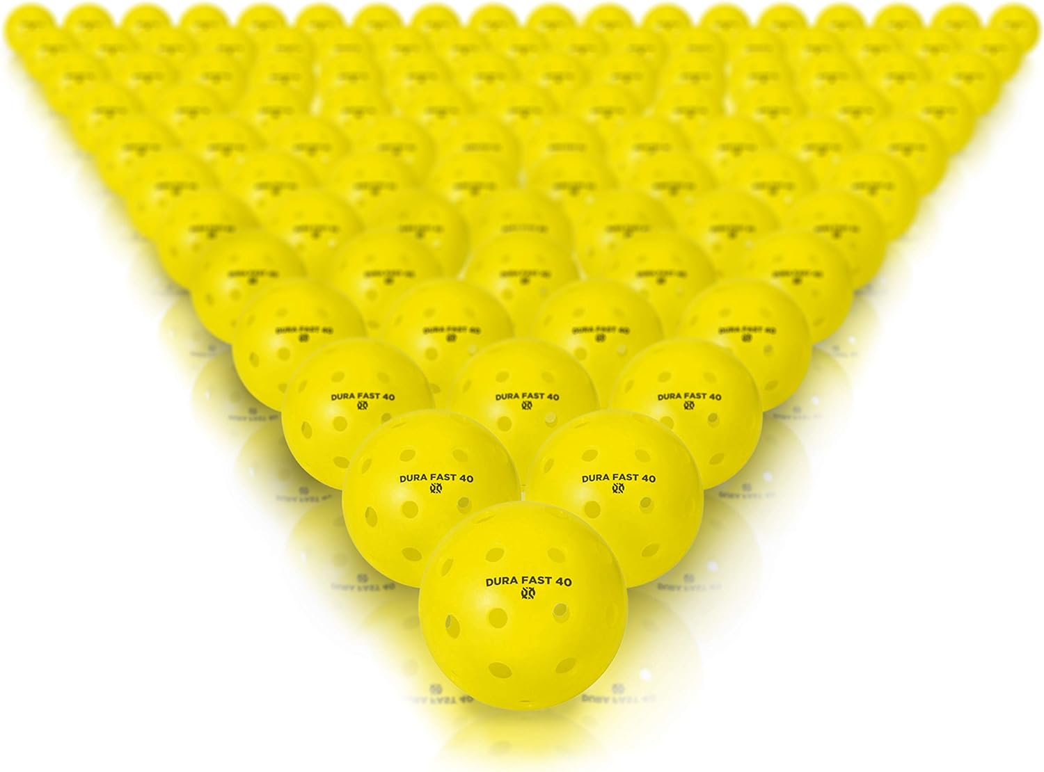 Pack of 100 Dura Fast 40 Pickleballs | Outdoor Pickleball Balls Neon or Yellow USAPA Approved and Sanctioned for Tournament Play, Professional Perfomance