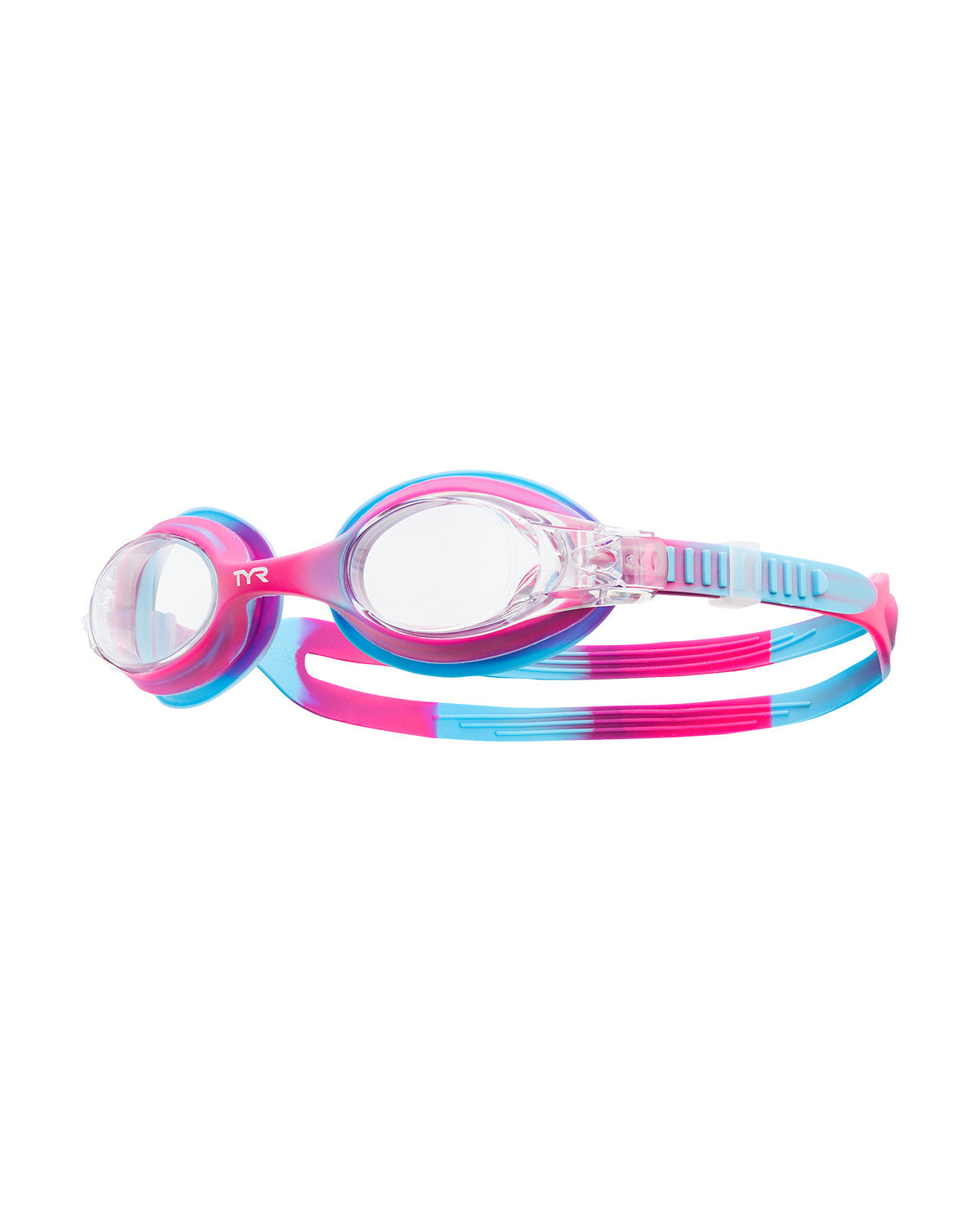 TYR Kids Swimple Goggles for Swimming Anti-Fog UV Eye Protection Safe No-Leak Silicone Gaskets Quick-Adjust Release Button Clear Lens
