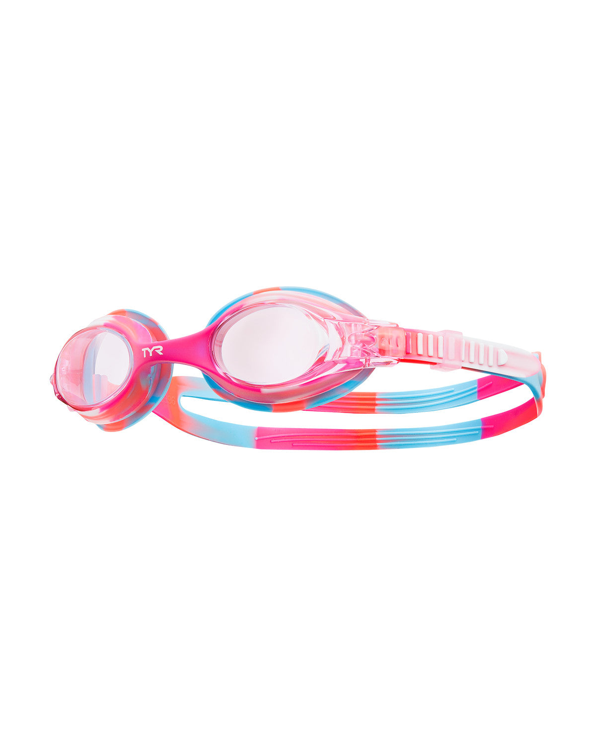 TYR Kids Swimple Goggles for Swimming Anti-Fog UV Eye Protection Safe No-Leak Silicone Gaskets Quick-Adjust Release Button Clear Lens