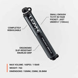 LEZYNE Pocket Drive HP Bicycle Hand Pump, High Pressure 160 PSI, Presta & Schrader Compatible, Durable CNC Aluminum, Compact, ABS Flex Hose, Bike Tire Pump