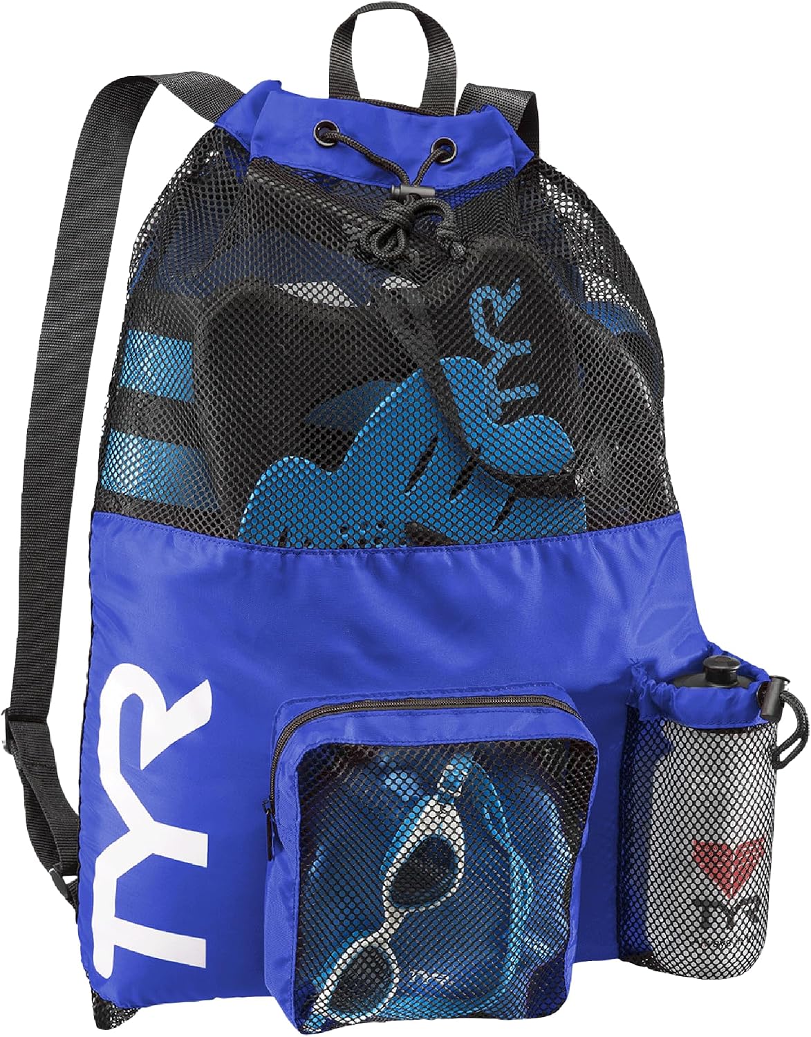TYR Big Mesh Mummy Backpack for Wet Swimming, Gym, and Workout Gear