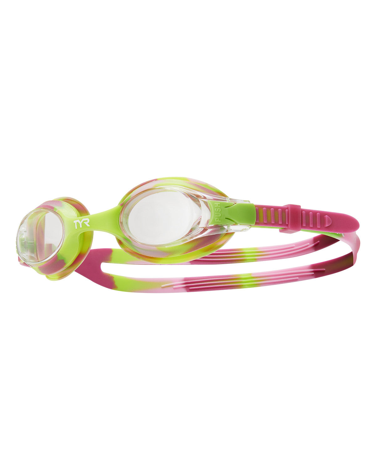 TYR Kids Swimple Goggles for Swimming Anti-Fog UV Eye Protection Safe No-Leak Silicone Gaskets Quick-Adjust Release Button Clear Lens