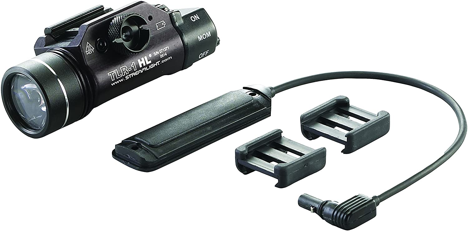 Streamlight High Lumen Rail Mounted Tactical Light, Black, Light Only w/Long Gun Kit