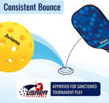 Pickleball Paddle Set of 2 | USAPA Approved Balls & Paddles | Lightweight Durable Graphite Face | Premium Honeycomb Core Racket | Ultra Cushion Grip | Includes Two Protective Case Covers & 4 Balls