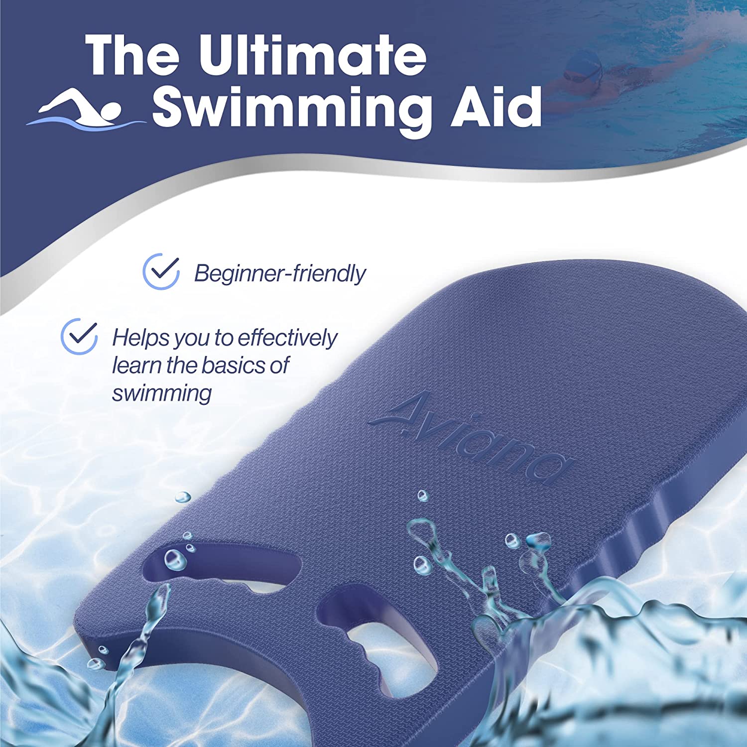 Pro Aviana Adult Swimming Pool Kickboard Floatation Foam Buoy