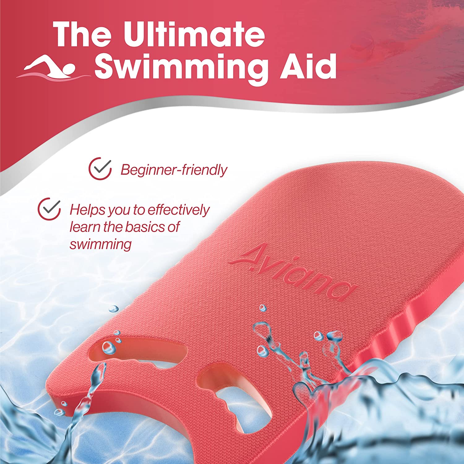 Pro Aviana Adult Swimming Pool Kickboard Floatation Foam Buoy